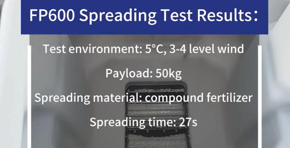 Topxgun SP5 Spreading Speed Actual Test of FP600 Agricultural Drone Prueba del esparicimiento SP5